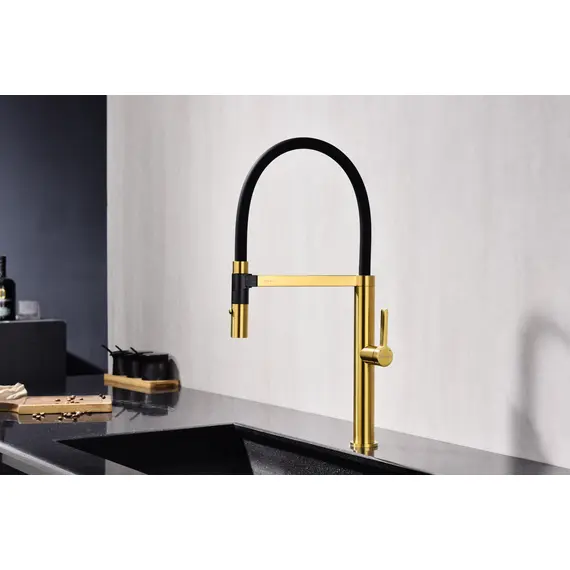 Смеситель для кухни Paulmark Leader Starke Le214101-BG брашированное золото, изображение 6