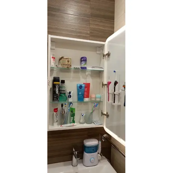 Зеркальный шкаф Alavann Lana 55 см, с розеткой, нейтральная подсветка, изображение 10