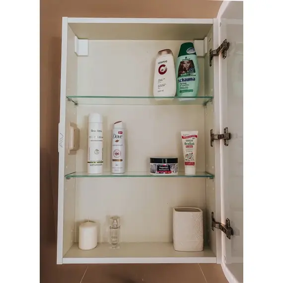 Зеркальный шкаф Alavann Lana 55 см, с розеткой, нейтральная подсветка, изображение 9