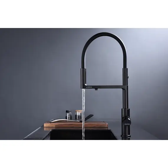 Смеситель для кухни Paulmark Tornado Starke To213402-401 антрацит с краном для фильтра питьевой воды, изображение 2