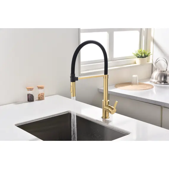 Смеситель для кухни Paulmark Halt Ha214021-SBG светлое брашированное золото, изображение 5