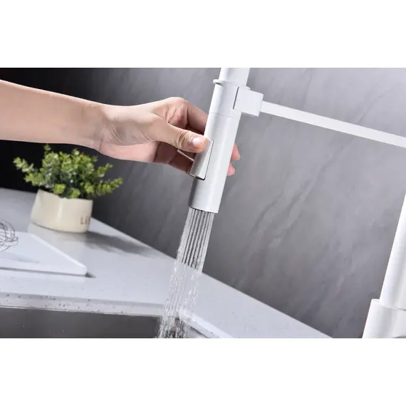 Смеситель для кухни Paulmark Halt Ha214021-431 белый матовый, изображение 8