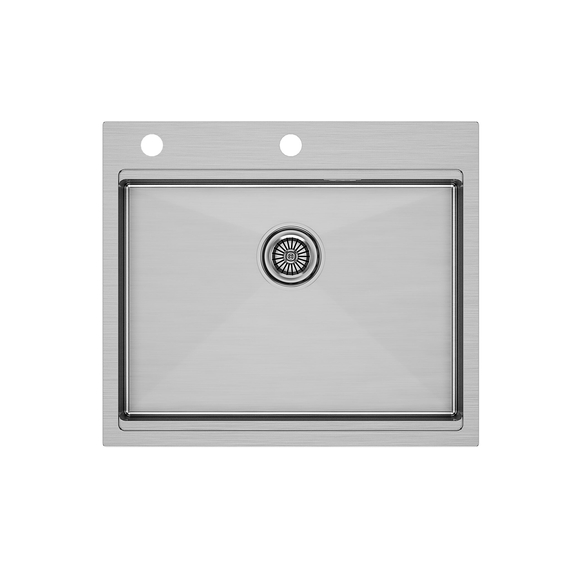 Мойка из нержавейки Paulmark Kroner-Pro 59 PM705951-BS брашированная сталь 59 x 51 см