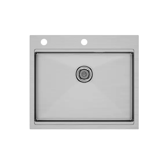 Мойка из нержавейки Paulmark Kroner-Pro 59 PM705951-BS брашированная сталь 59 x 51 см