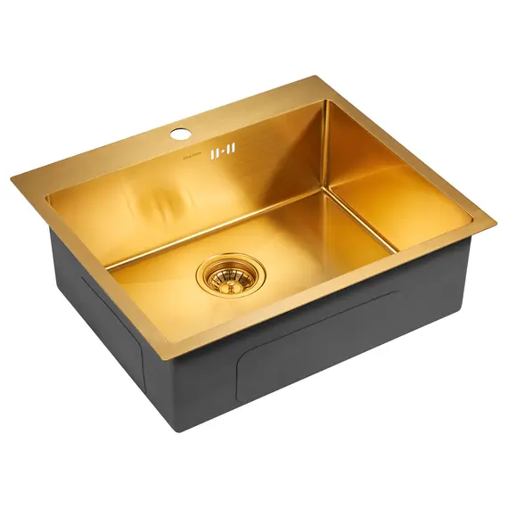 Мойка из нержавейки Paulmark Kroner 59 PM215951-BG брашированное золото 59 x 51 см, изображение 3