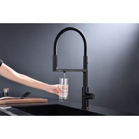 Смеситель для кухни Paulmark Tornado Starke To213402-401 антрацит с краном для фильтра питьевой воды, изображение 7