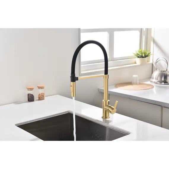 Смеситель для кухни Paulmark Halt Ha214021-SBG светлое брашированное золото, изображение 4