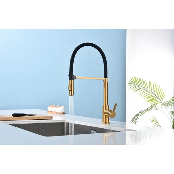 Смеситель для кухни Paulmark Halt Ha214021-BG брашированное золото, изображение 8