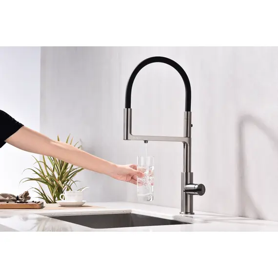 Смеситель для кухни Paulmark Tornado Starke To213402-B беретта с краном для фильтра питьевой воды, изображение 3