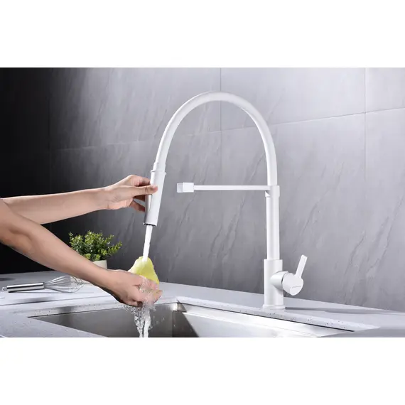 Смеситель для кухни Paulmark Halt Ha214021-431 белый матовый, изображение 6