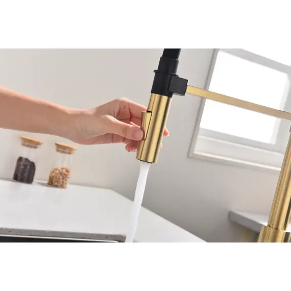 Смеситель для кухни Paulmark Halt Ha214021-SBG светлое брашированное золото, изображение 10