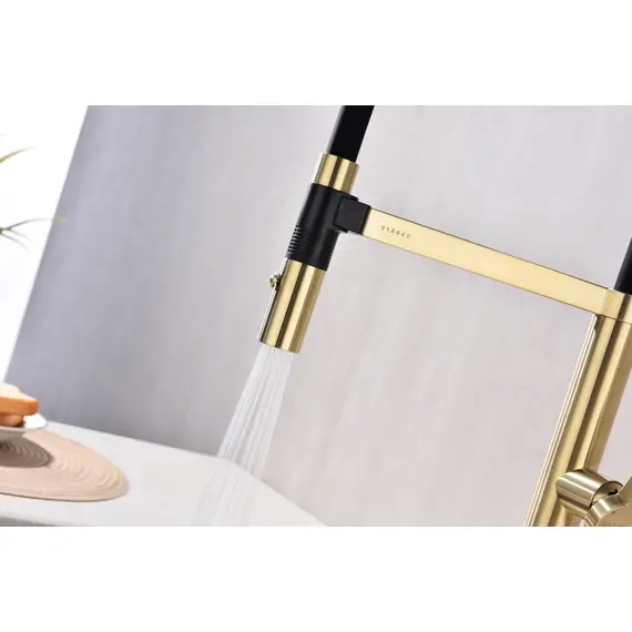 Смеситель для кухни Paulmark Leader Starke Le214101-SBG светлое брашированное золото, изображение 8