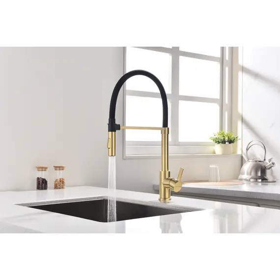 Смеситель для кухни Paulmark Halt Ha214021-SBG светлое брашированное золото, изображение 8