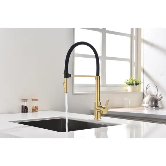 Смеситель для кухни Paulmark Halt Ha214021-SBG светлое брашированное золото, изображение 7