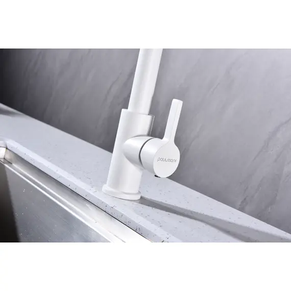 Смеситель для кухни Paulmark Halt Ha214021-431 белый матовый, изображение 10