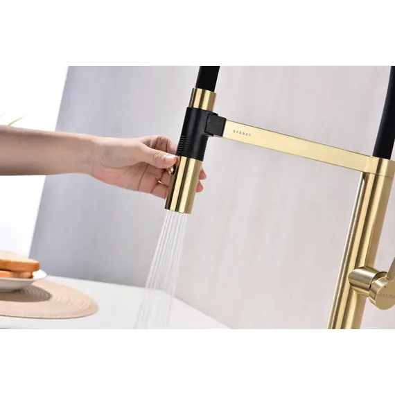 Смеситель для кухни Paulmark Leader Starke Le214101-SBG светлое брашированное золото, изображение 13