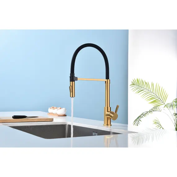 Смеситель для кухни Paulmark Halt Ha214021-BG брашированное золото, изображение 7