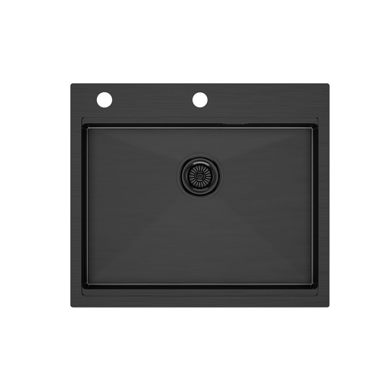 Мойка из нержавейки Paulmark Kroner-Pro 59 PM705951-GM вороненая сталь 59 x 51 см