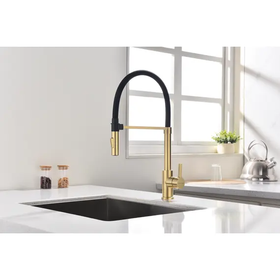 Смеситель для кухни Paulmark Halt Ha214021-SBG светлое брашированное золото, изображение 6