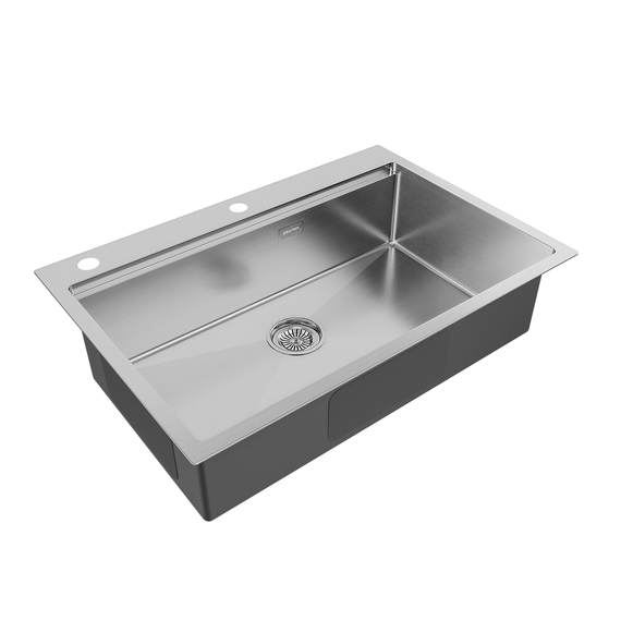 Мойка из нержавейки Paulmark Kroner-pro 75 PM707551-BS брашированная сталь 75 x 51 см, изображение 3