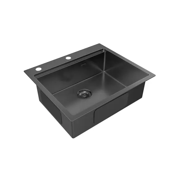 Мойка из нержавейки Paulmark Kroner-Pro 59 PM705951-GM вороненая сталь 59 x 51 см, изображение 3