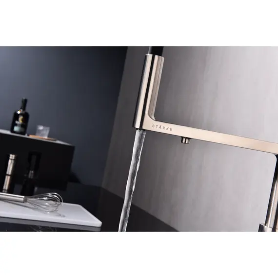 Смеситель для кухни Paulmark Tornado Starke To213402-NI никель с краном для фильтра питьевой воды, изображение 12