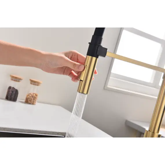 Смеситель для кухни Paulmark Halt Ha214021-SBG светлое брашированное золото, изображение 11