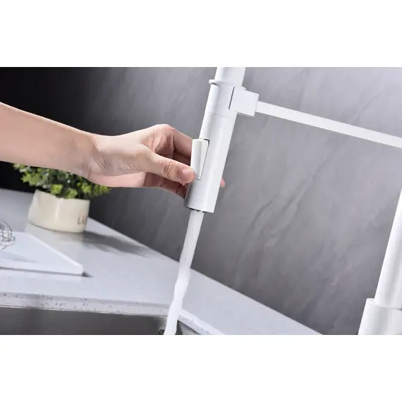 Смеситель для кухни Paulmark Halt Ha214021-431 белый матовый, изображение 7