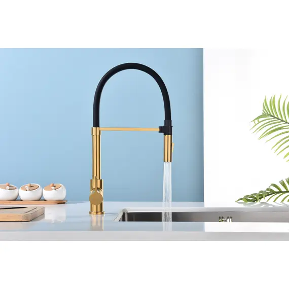 Смеситель для кухни Paulmark Halt Ha214021-BG брашированное золото, изображение 5