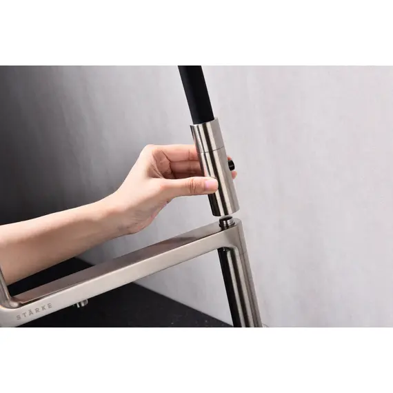 Смеситель для кухни Paulmark Tornado Starke To213402-NI никель с краном для фильтра питьевой воды, изображение 10