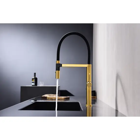 Смеситель для кухни Paulmark Leader Starke Le214101-BG брашированное золото, изображение 4