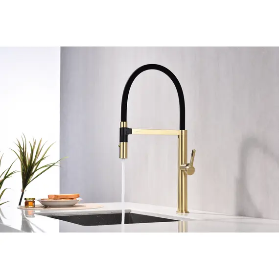 Смеситель для кухни Paulmark Leader Starke Le214101-SBG светлое брашированное золото, изображение 10