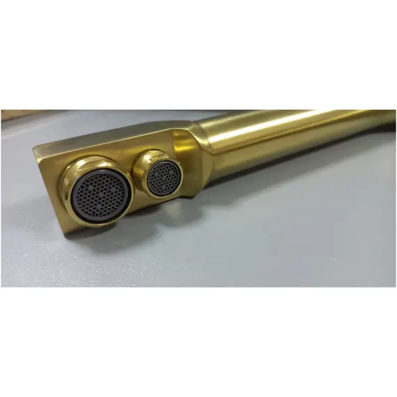 Смеситель для кухни со встроенным фильтром (краном) под питьевую воду Ledeme L4080Y-3 золотой сатин, изображение 11