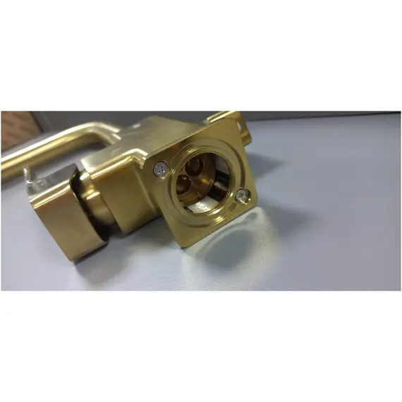 Смеситель для кухни со встроенным фильтром (краном) под питьевую воду Ledeme L4080Y-3 золотой сатин, изображение 8