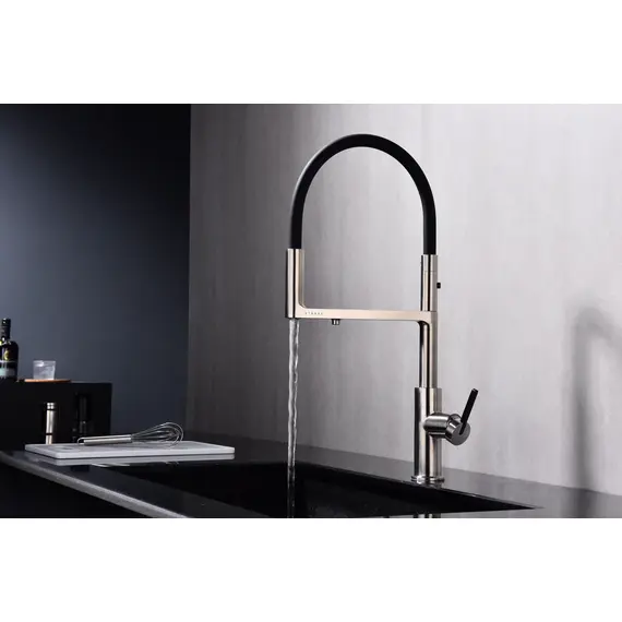 Смеситель для кухни Paulmark Tornado Starke To213402-NI никель с краном для фильтра питьевой воды, изображение 6