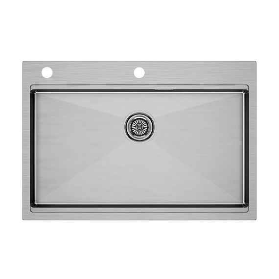 Мойка из нержавейки Paulmark Kroner-pro 75 PM707551-BS брашированная сталь 75 x 51 см