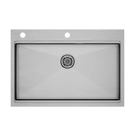 Мойка из нержавейки Paulmark Kroner-pro 75 PM707551-BS брашированная сталь 75 x 51 см