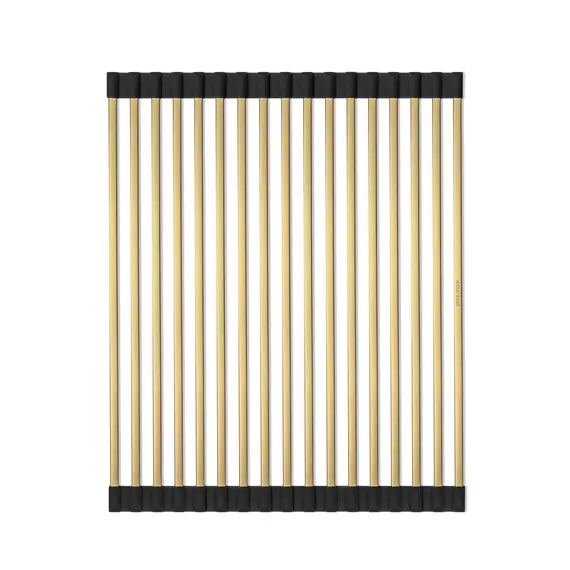 Ролл мат для кухонной мойки, сушилка для посуды Paulmark Pro R405-BG брашированное золото 33 x 40 см