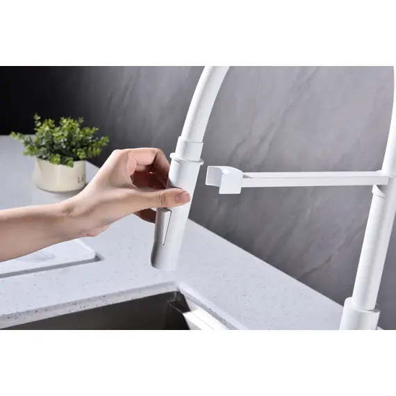 Смеситель для кухни Paulmark Halt Ha214021-431 белый матовый, изображение 9