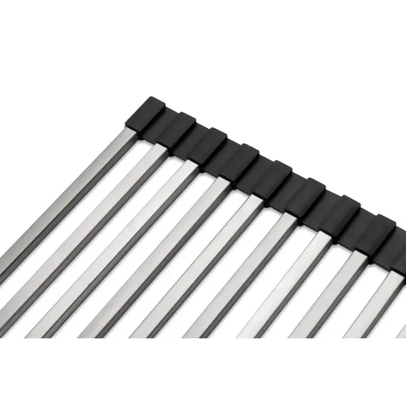 Ролл мат для кухонной мойки, сушилка для посуды Paulmark Step R375-BS брашированная нержавеющая сталь 33 x 37 см, изображение 3