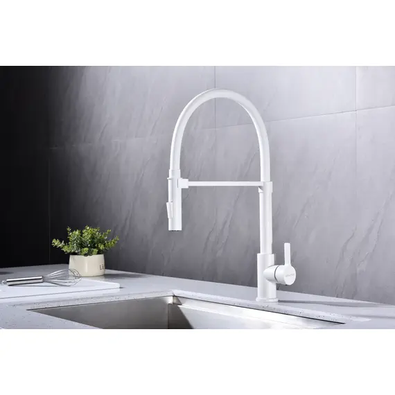 Смеситель для кухни Paulmark Halt Ha214021-431 белый матовый, изображение 3