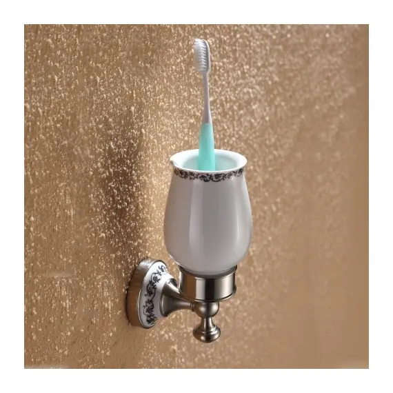 Керамический стакан с настенным держателем Kraus Apollo KEA-16504BN, изображение 2