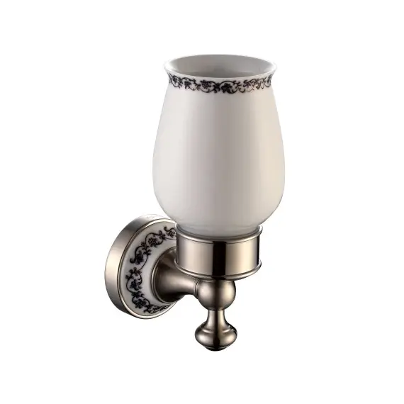 Керамический стакан с настенным держателем Kraus Apollo KEA-16504BN