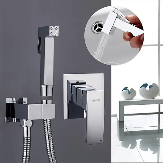 Встроенный гигиенический душ со смесителем для биде Gappo G7207, изображение 7