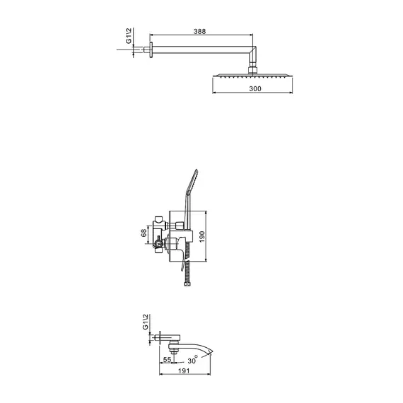 Душевой комплект Gappo G7107-6, изображение 23