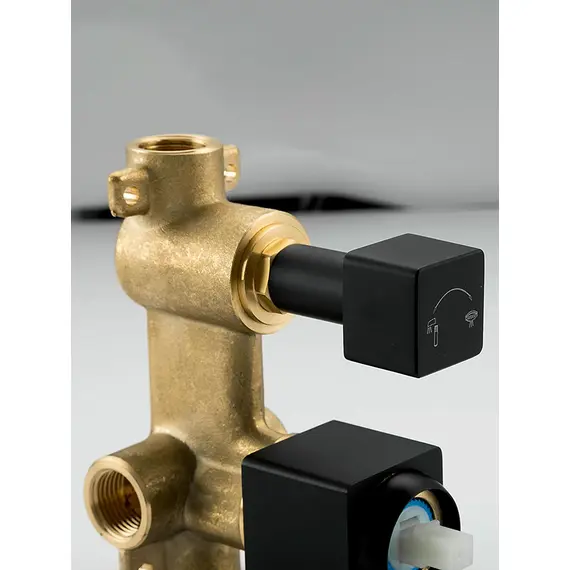 Встраиваемый душевой комплект скрытого монтажа (смеситель с тропическим душем) Gappo G7117-6 черный, латунь, изображение 16 Встраиваемый душевой комплект скрытого монтажа (смеситель с тропическим душем) Gappo G7117-6 черный, латунь, изображение 16