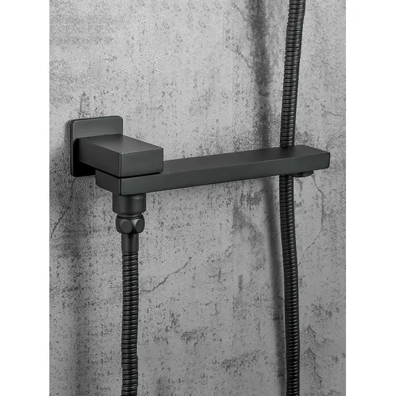 Встраиваемый душевой комплект скрытого монтажа (смеситель с тропическим душем) Gappo G7117-6 черный, латунь, изображение 6 Встраиваемый душевой комплект скрытого монтажа (смеситель с тропическим душем) Gappo G7117-6 черный, латунь, изображение 6