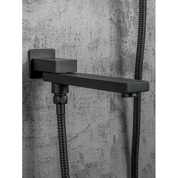 Встраиваемый душевой комплект скрытого монтажа (смеситель с тропическим душем) Gappo G7117-6 черный, латунь, изображение 7 Встраиваемый душевой комплект скрытого монтажа (смеситель с тропическим душем) Gappo G7117-6 черный, латунь, изображение 7