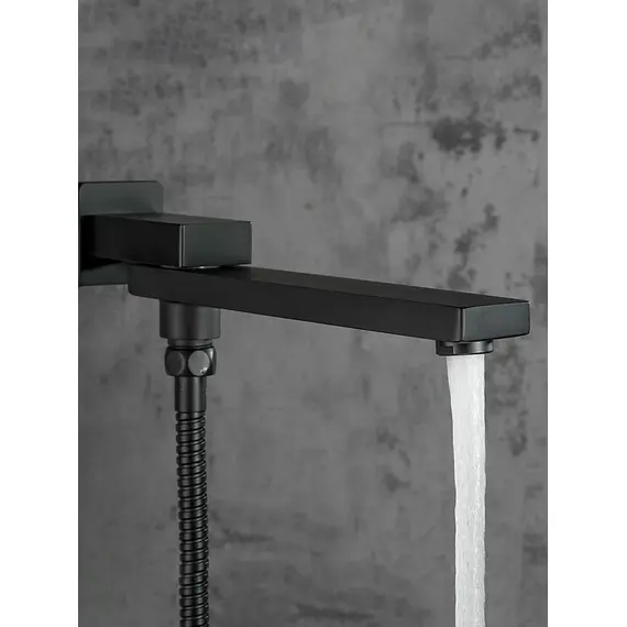 Встраиваемый душевой комплект скрытого монтажа (смеситель с тропическим душем) Gappo G7117-6 черный, латунь, изображение 9 Встраиваемый душевой комплект скрытого монтажа (смеситель с тропическим душем) Gappo G7117-6 черный, латунь, изображение 9