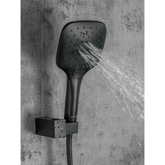 Встраиваемый душевой комплект скрытого монтажа (смеситель с тропическим душем) Gappo G7117-6 черный, латунь, изображение 3 Встраиваемый душевой комплект скрытого монтажа (смеситель с тропическим душем) Gappo G7117-6 черный, латунь, изображение 3